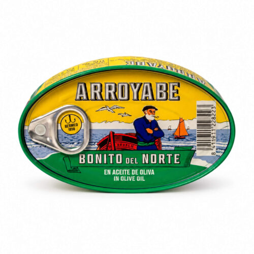 Arroyabe Bonito del Norte in Olivenöl – ovale Dose von vorne